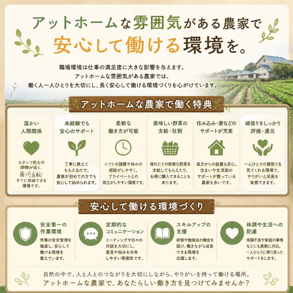 アットホームな職場環境の重要性